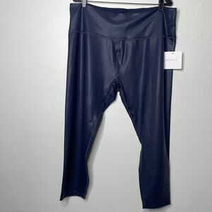 Beyond Yoga Womens Size 3X Luxe Leatherette High-Waisted Midi Leggings